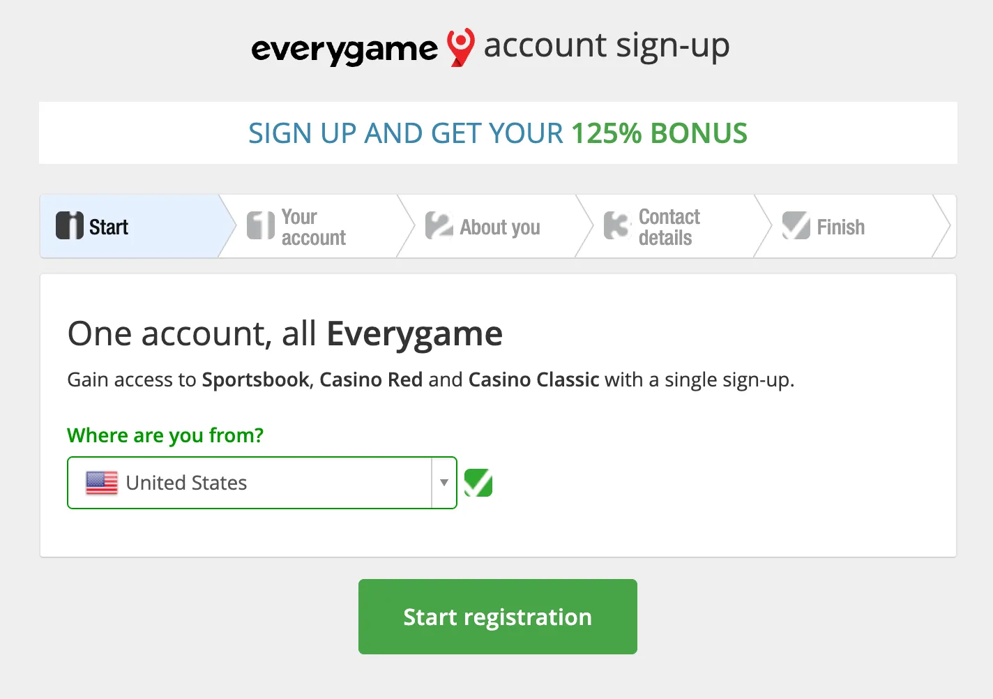 everygame-casino signup page